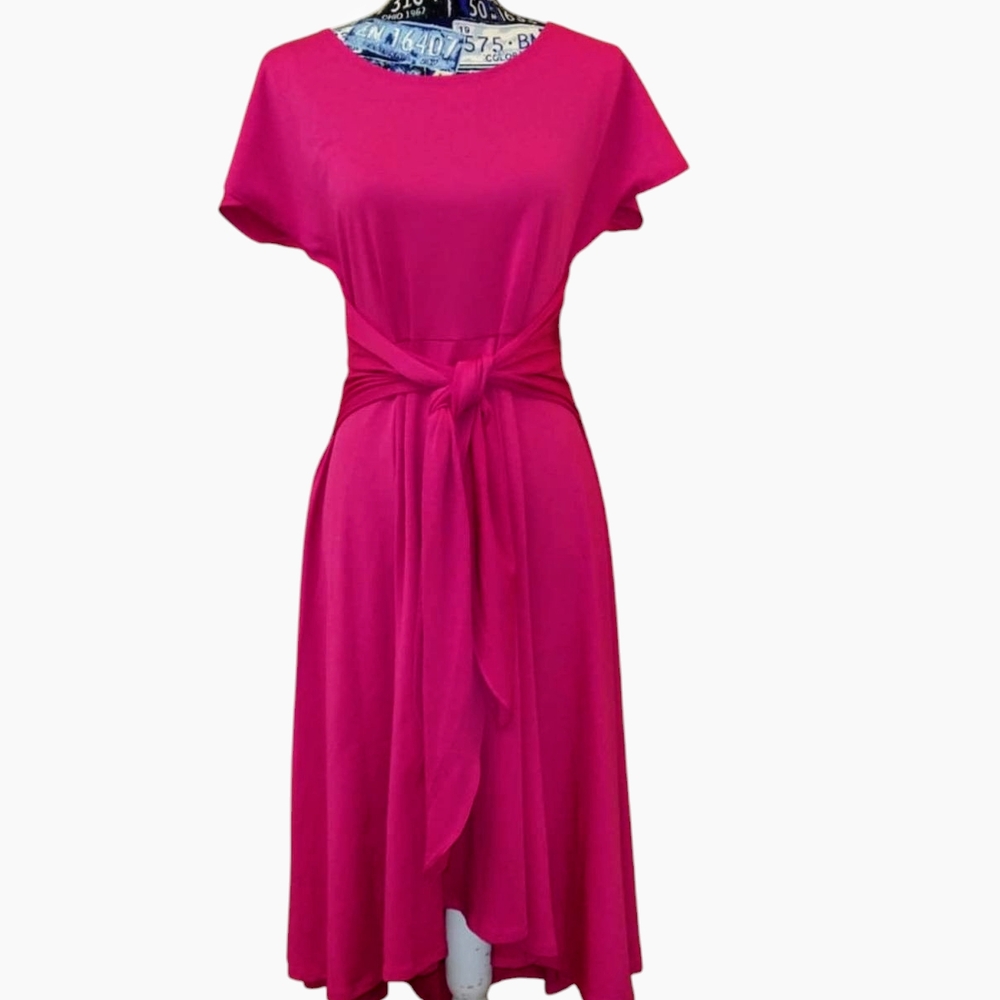 Pink Midi High Low Dress Size L